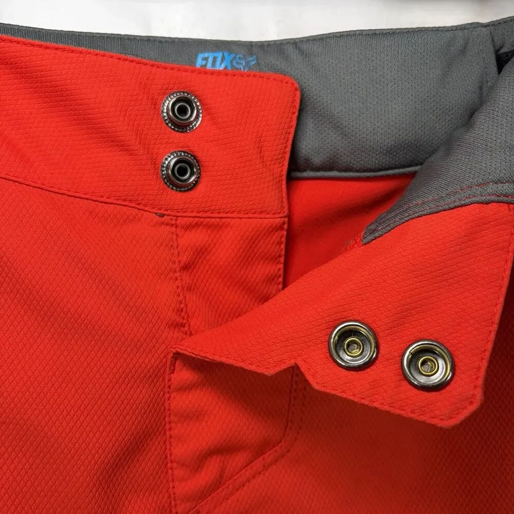 Fox Racing Ranger Shorts Mens 28 Orange Black Logos 11” Inseam Motorcross Riding